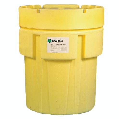 65 Gallon Poly-Overpack Salvage Drum, Yellow