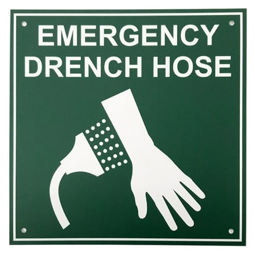 250 x 250 Emergency Drench Hose Sign – Poly