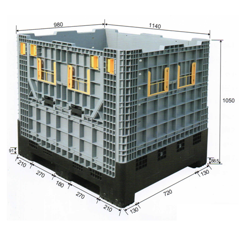 114x98x105cm Collapsible Pallet Box